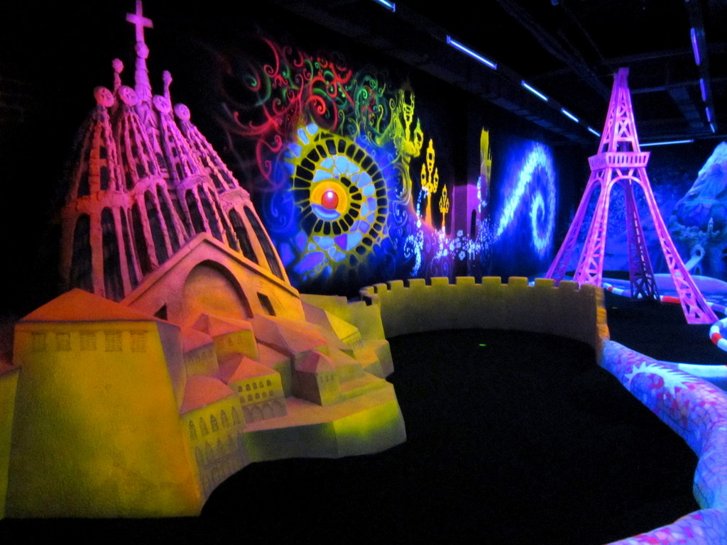 black light miniature golf